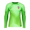 Camiseta de fútbol Portero Manga Larga Croacia Primera Equipación Mundial 2022 Verde - Hombre